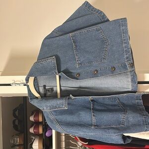 Denim Jacket with Button Details